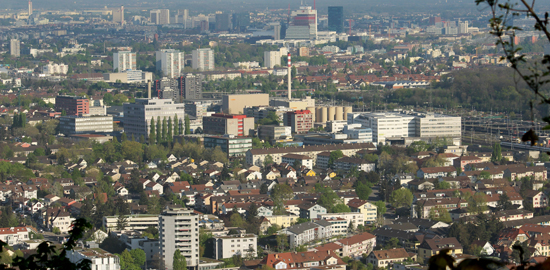 Il quartiere Polyfeld di Muttenz: un esempio di densificazione centripeta qualitativa. (Foto: Thomas Noack - SIA)