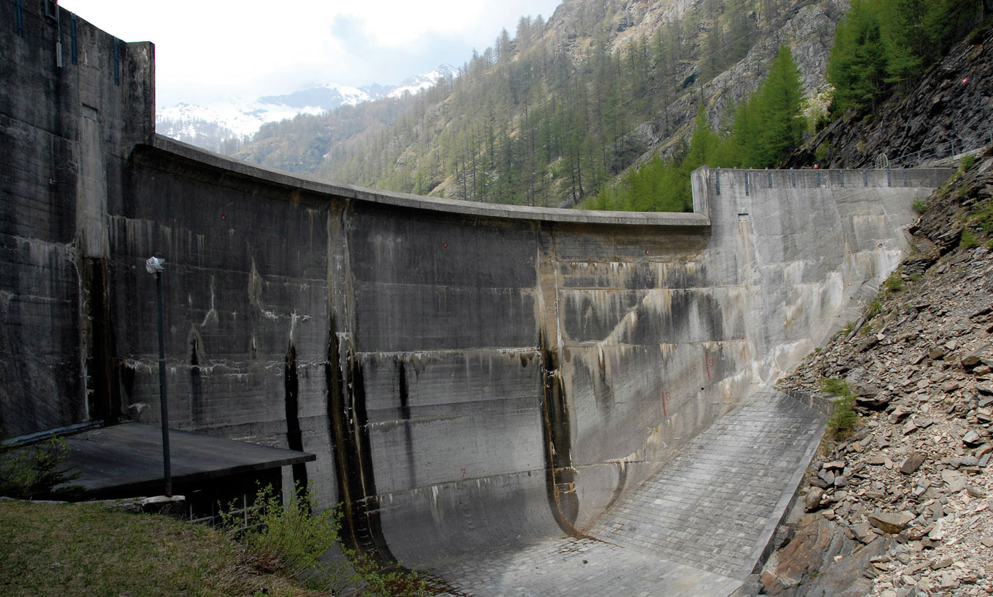 Le vieux barrage de Serra à Zwischenbergen (VS) était affecté par la RAG.