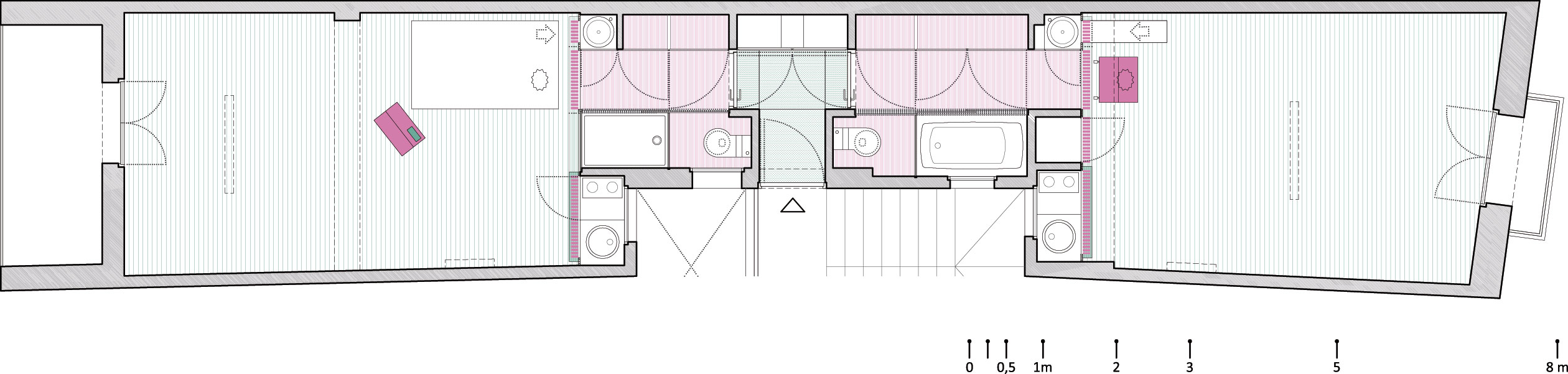 Coupe et plan