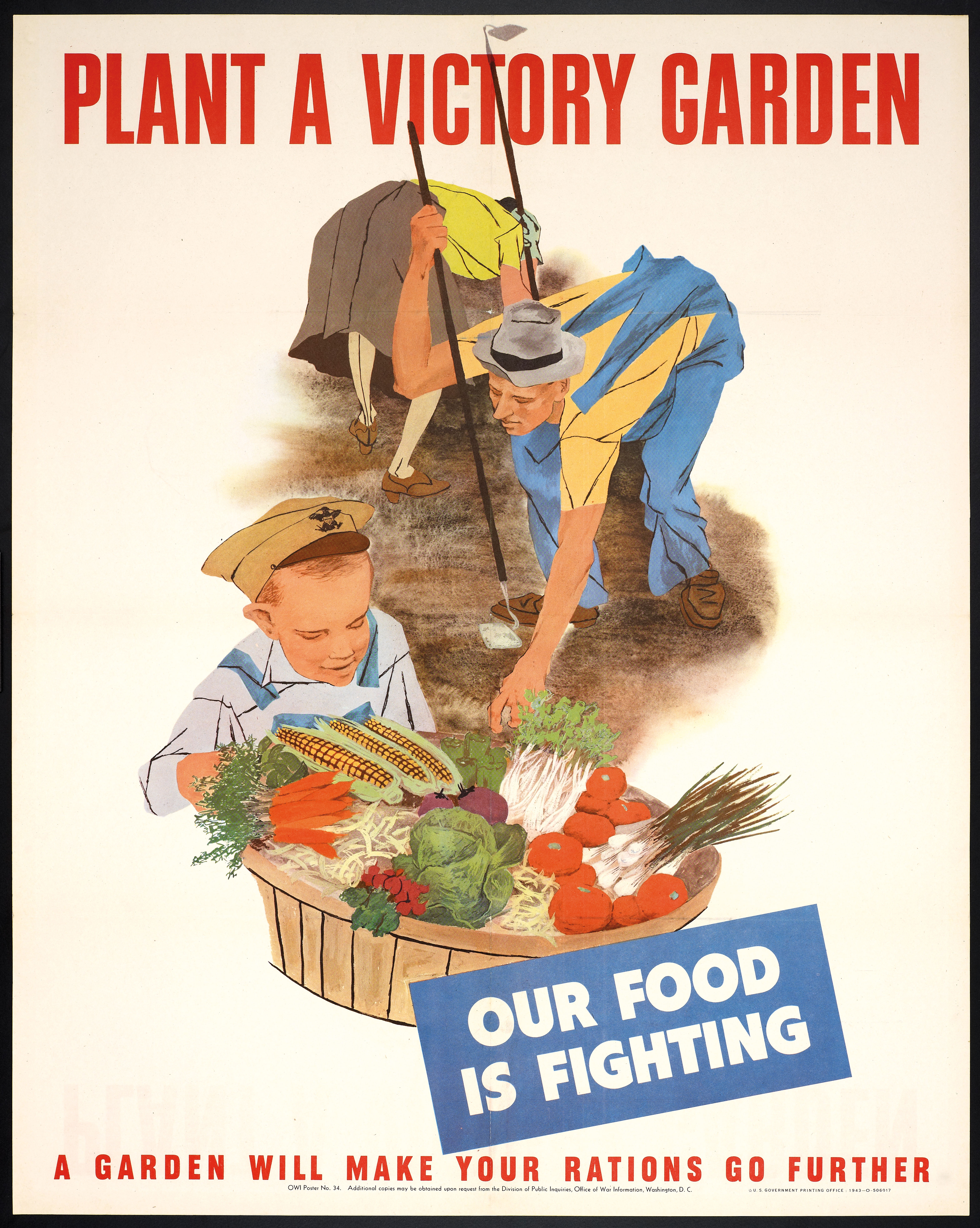 «?Plantez un jardin de la victoire?», affiche, 1943 (The Wolfsonian-Florida International University, Miami Beach, Florida, Gift of Leonard A. Lauder, 2007.12.45)