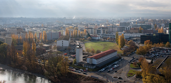 Vue aérienne d’une partie du PAV