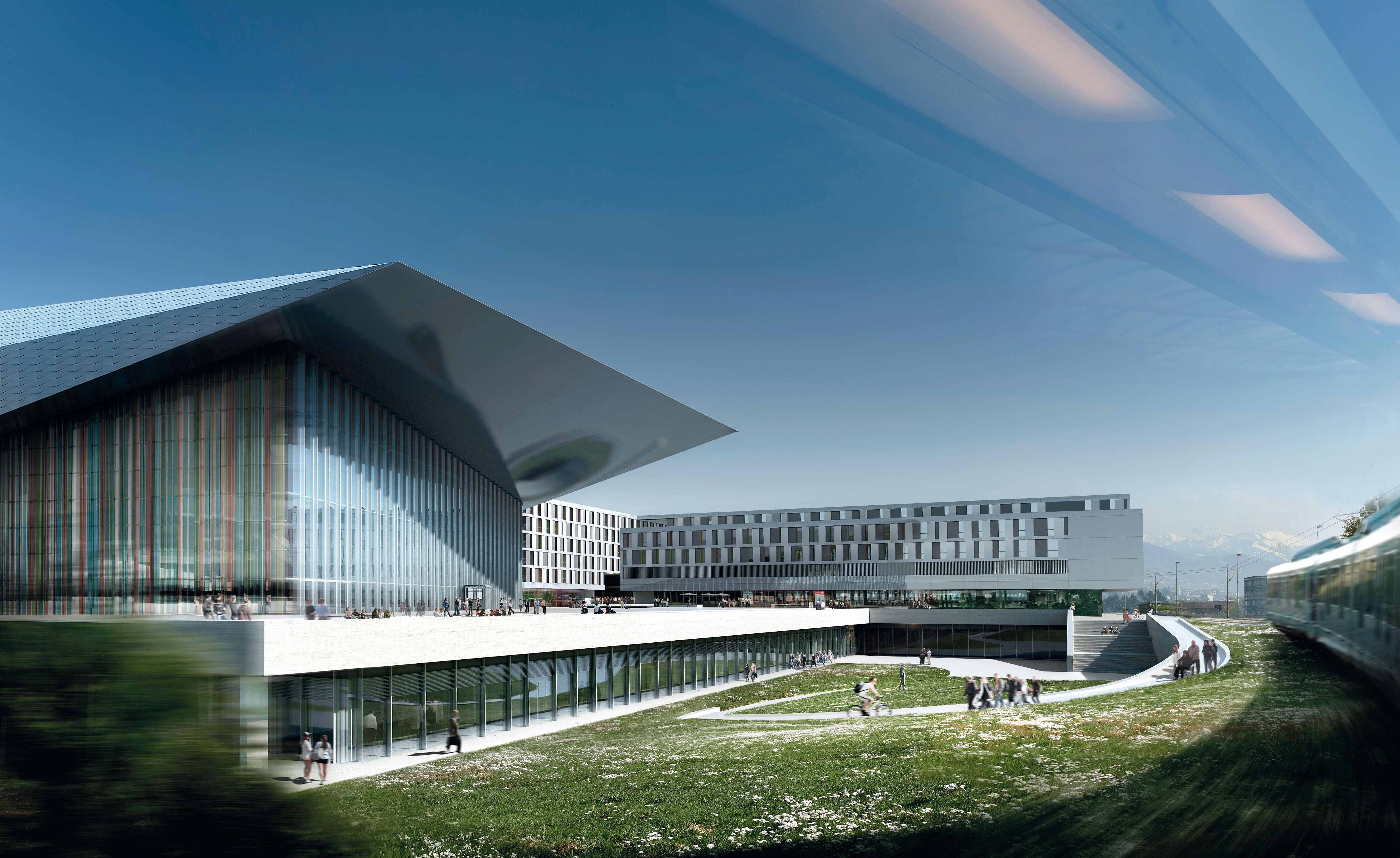 Images de synthèse du centre des congrès et des logements étudiants