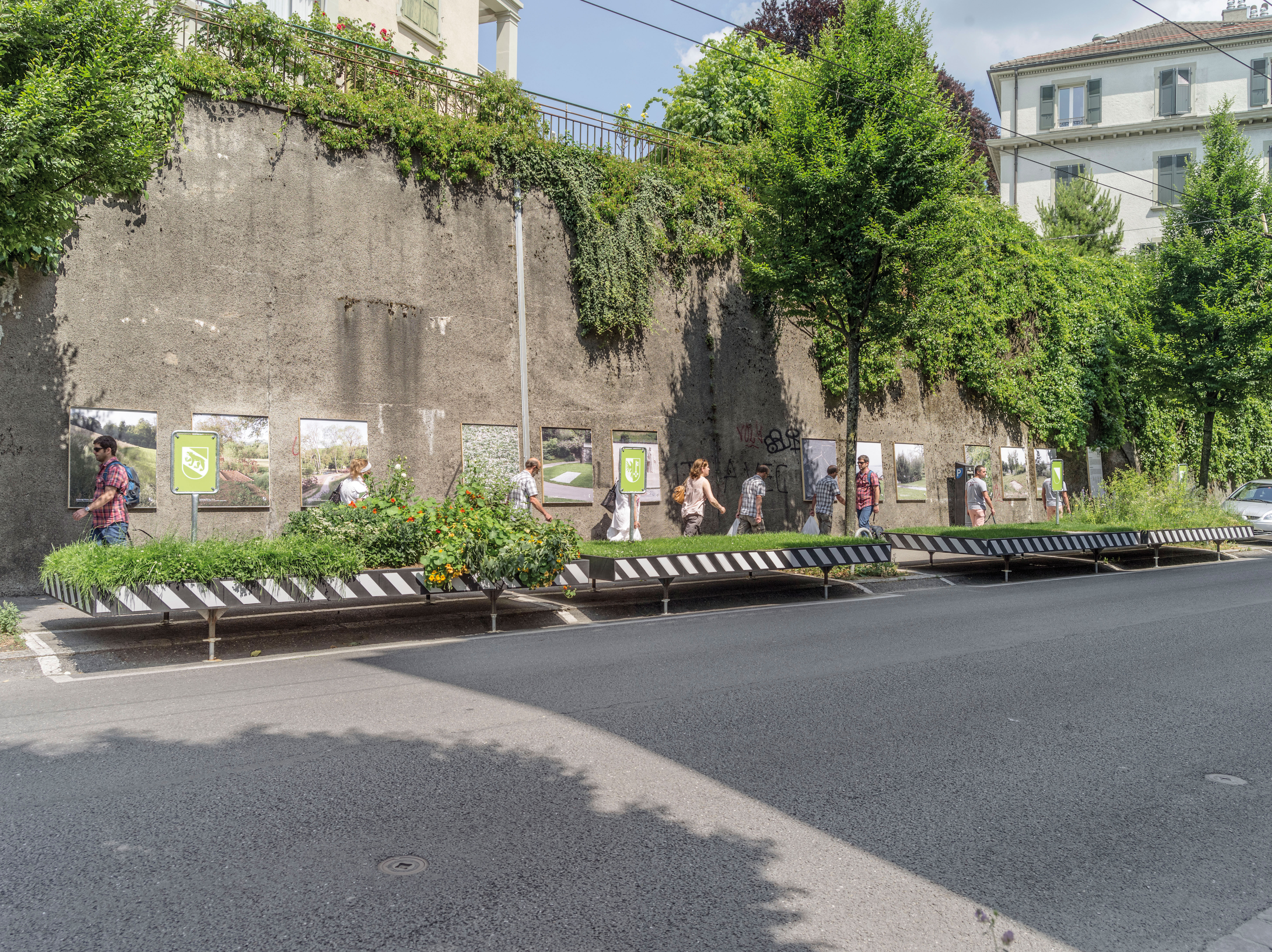 Places de parc, Catherine Cotting, Yann Mingard + FULGURO / Yves Fidalgo, Cédric Decroux (CH)