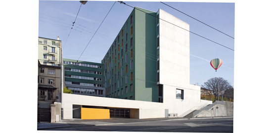 Immeuble mixte, TRIBU architecture en consortium avec Atelier Cube, av. d’Echallens, Lausanne