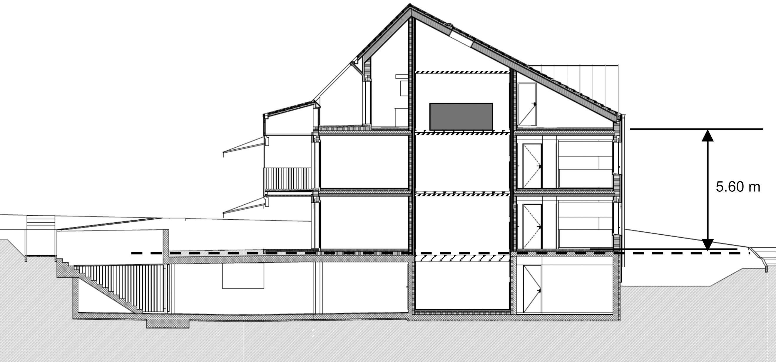 Emplacement de l’excitateur dans le bâtiment (ZBF Architekten AG)