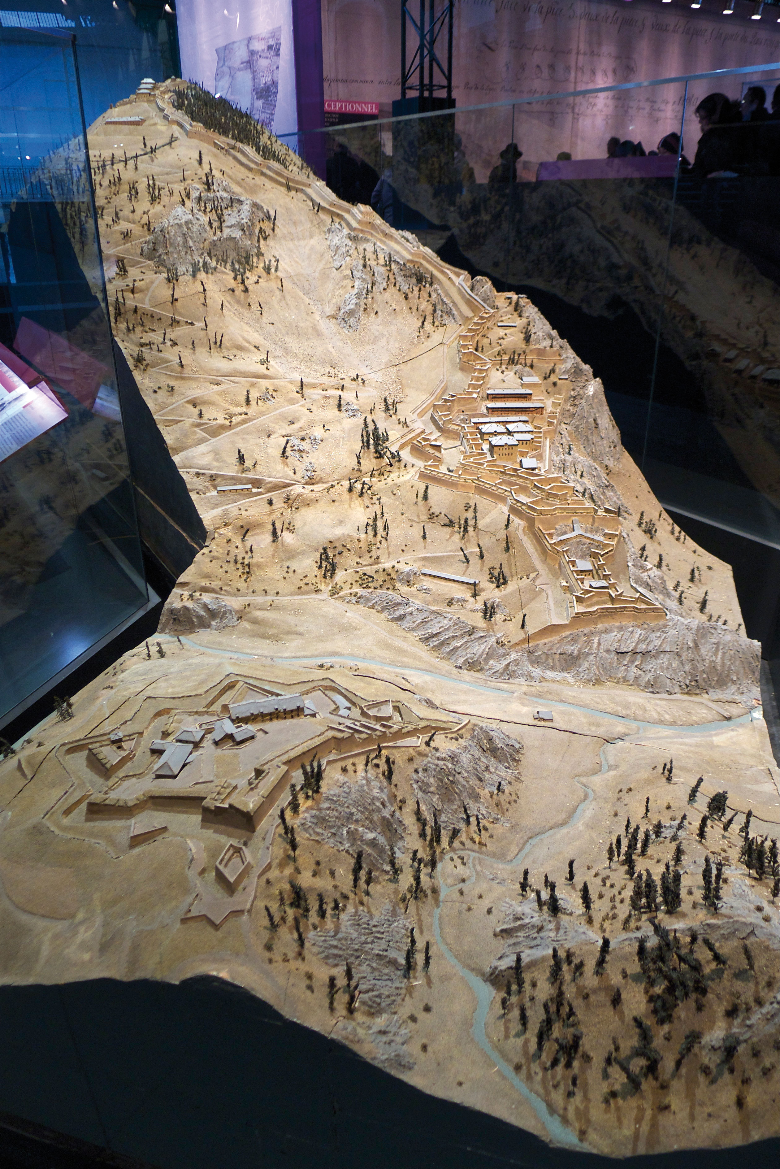 Plan-relief de la forteresse de Fenestrelle dans son état de 1757. Plan-relief construit en 1757 sous la direction de l’ingénieur Marciot