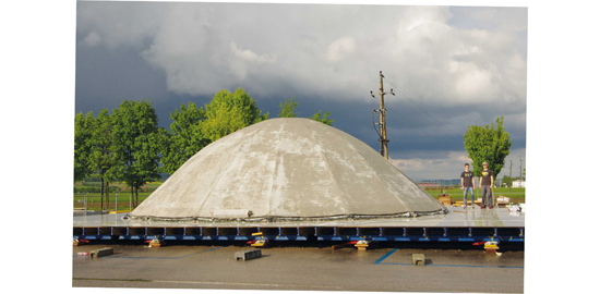 Vue externe de la coque en béton à l’état fini (Photo TU Wien)