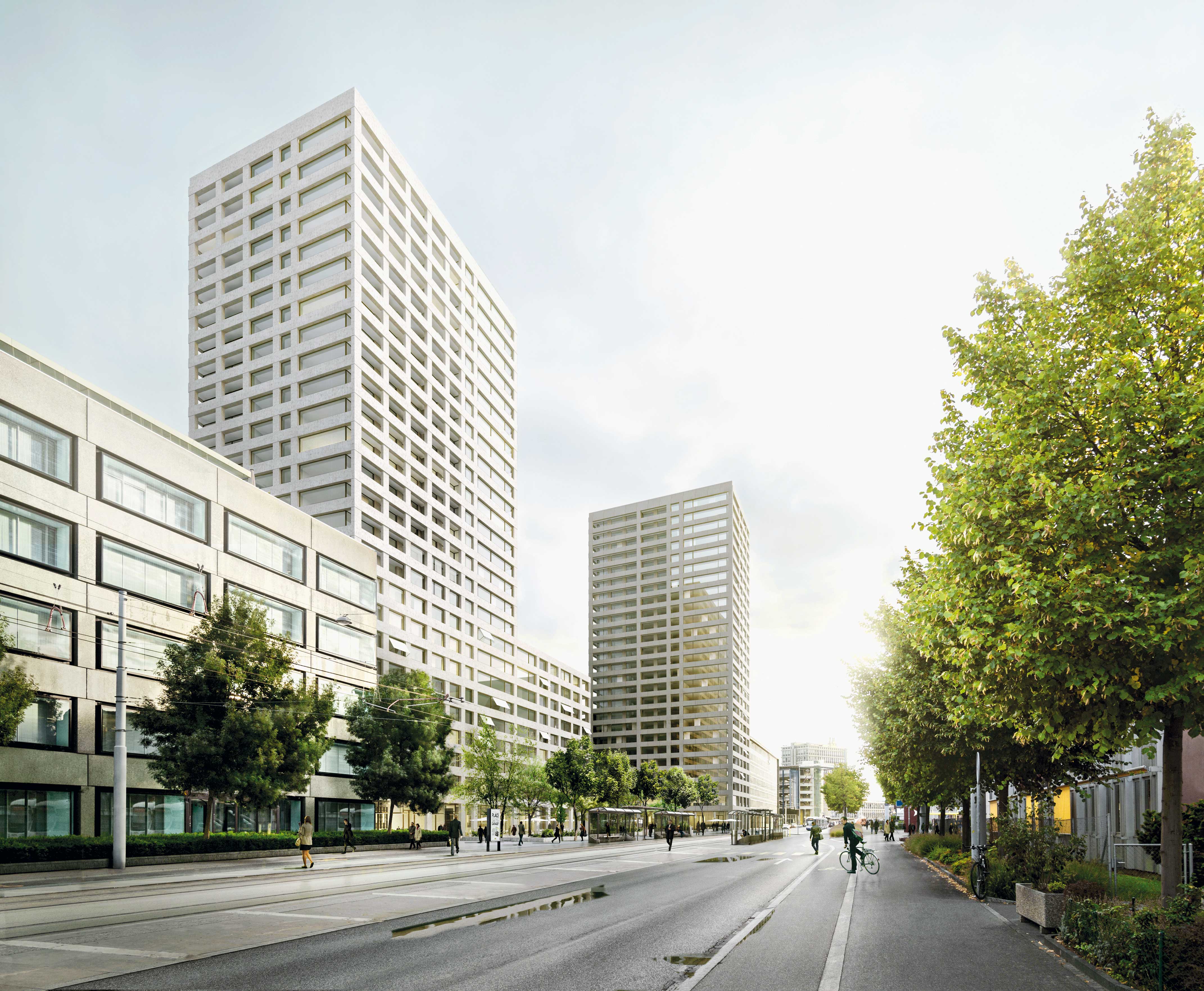 Vue depuis la route des Acacias (Doc Pierre-Alain Dupraz architecte)