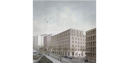 "Le manteau": vue depuis Saint-Martin (Alain Wolff architectes / visuel: grau grau grau)