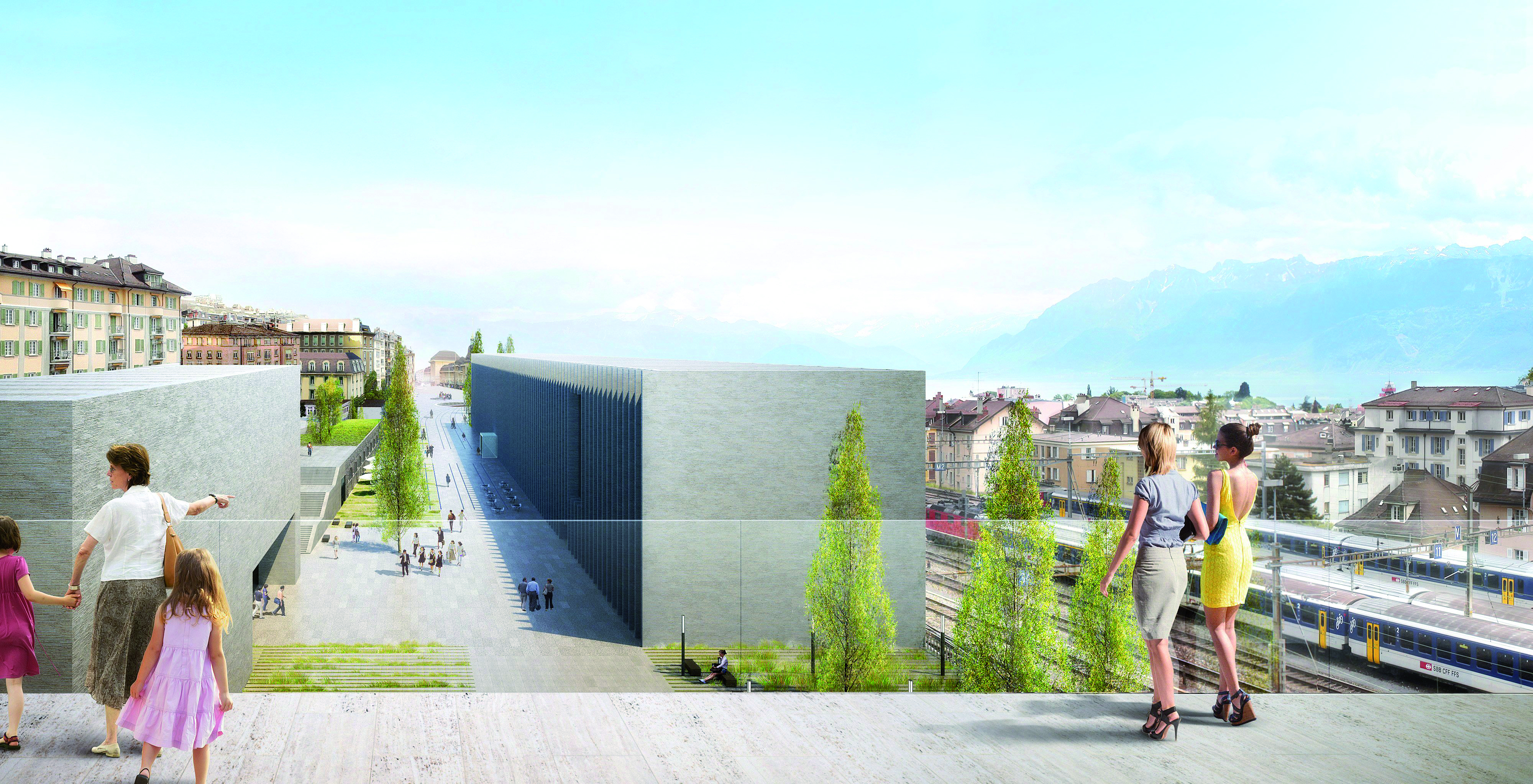 Le futur pole muséal depuis la terrasse de l'Elysée