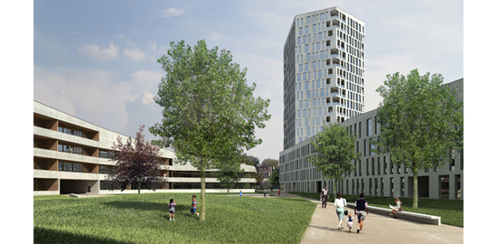 Ensemble de 200 logements et bureaux, rue de l'Industrie, Bussigny