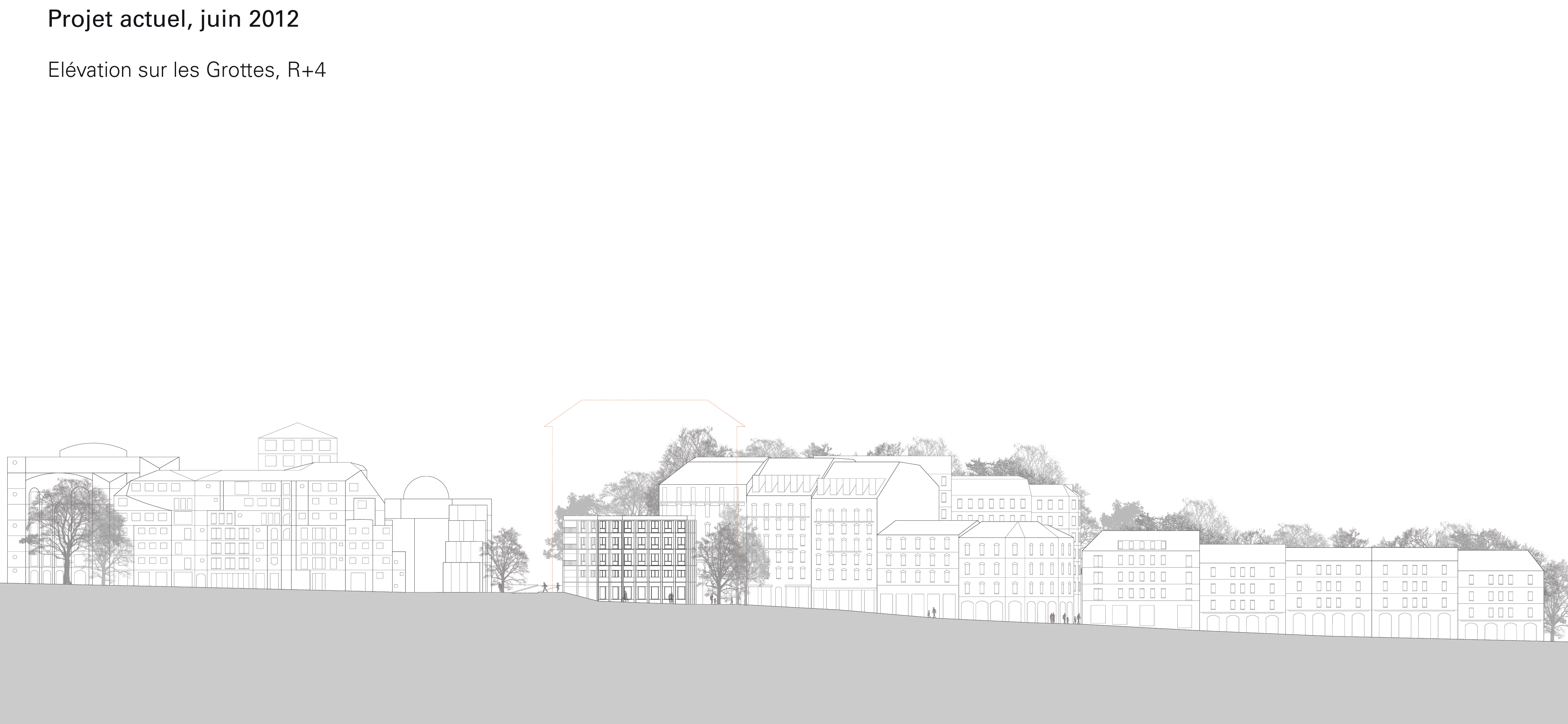 Elévation projet actuel, R+4