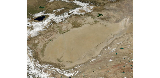 Bassin de la rivière Tarim, en Chine
