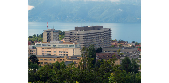 Le Centre Hospitalier Universitaire Vaudois depuis le Signal de Sauvabelin