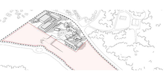 Plan de situation de l'Ecole hôtelière de Lausanne