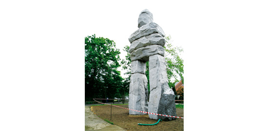 "the wise" de Ugo Rondinone, à Onex, mai 2014