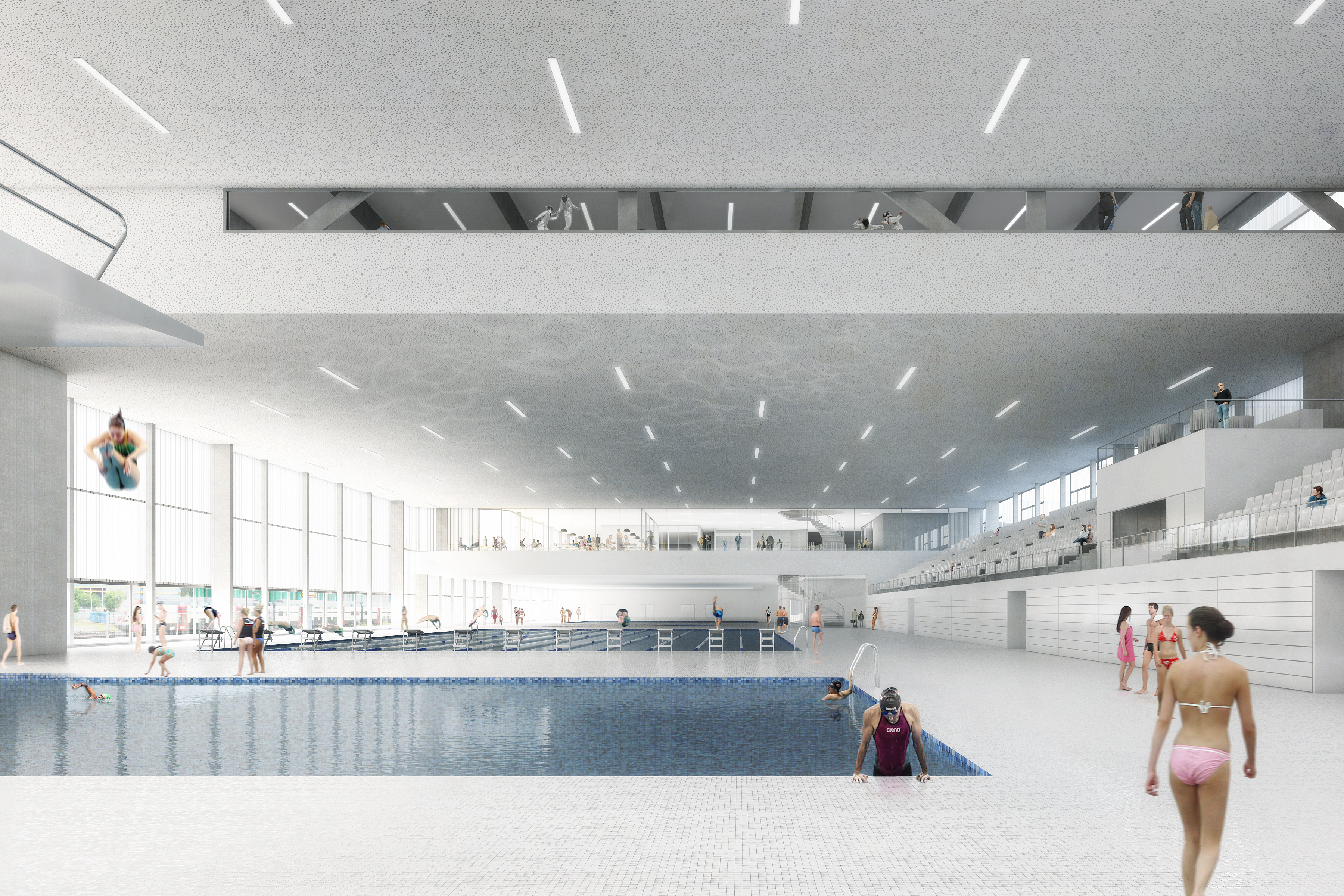 Vue de la piscine (� Pont 12)