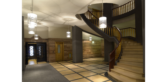Kontorhausviertel; Meßberghof; architects: Hans und Oskar Gerson, hall at the ground floor, interior view