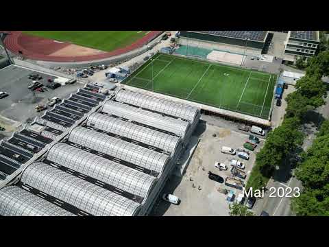 Preview image for the video "Bauzeit der Schwimmhalle Neufeld".